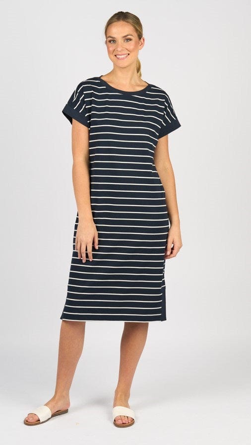 Load image into Gallery viewer, Vassalli Womens Drop Sleeve T-Shirt Dress
