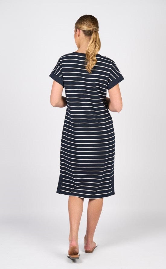 Load image into Gallery viewer, Vassalli Womens Drop Sleeve T-Shirt Dress
