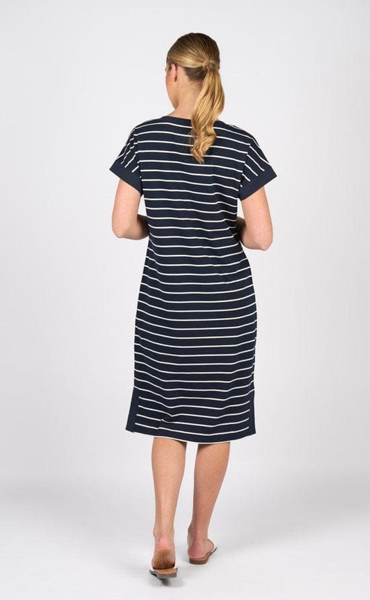 Vassalli Womens Drop Sleeve T-Shirt Dress