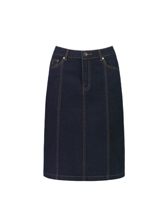 Load image into Gallery viewer, Vassalli Womens Constract Stitch Denim Skirt
