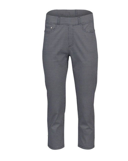 Vassalli Womens Slim Leg 7/8 Pull On Pant With Full Elastic Waistband