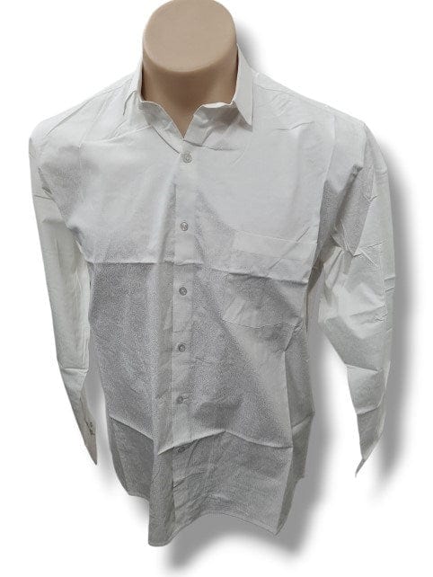 Cipollini Mens Meccano Long Sleeve Digital Printed Fine Cotton Shirt