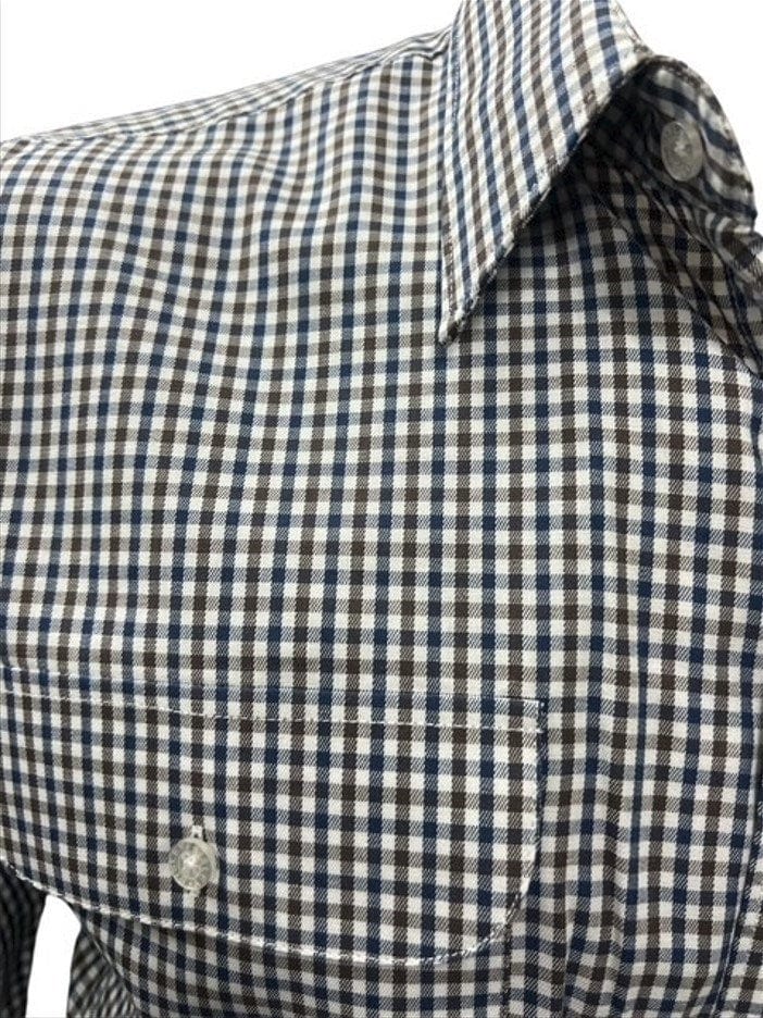 Load image into Gallery viewer, Bisley Mens Cotton Short Sleeve Shirt - Brown Check
