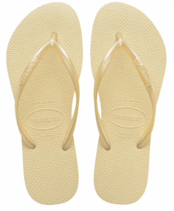 Load image into Gallery viewer, Havaianas Womens Slim Basic Buttercream Thongs
