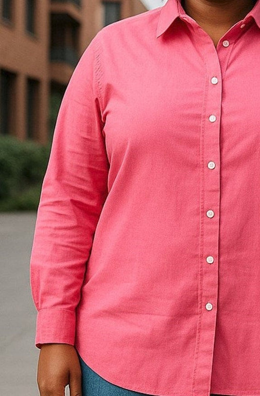 Pilbara Collection Womens Florence Classic Linen Shirt - Lipstick