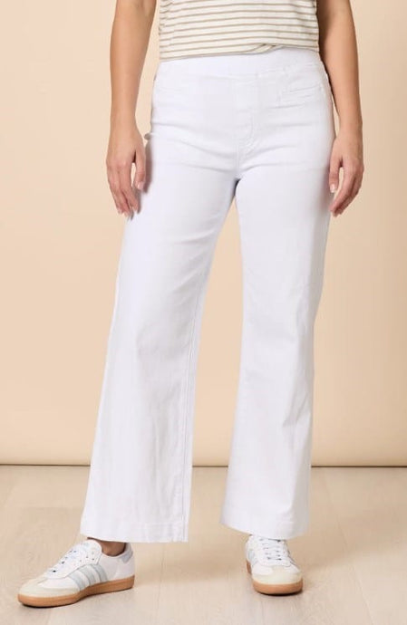 Threadz Womens Maddy Pull On Wide Leg Jean