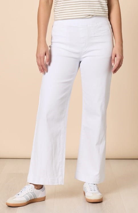 Threadz Womens Maddy Pull On Wide Leg Jean