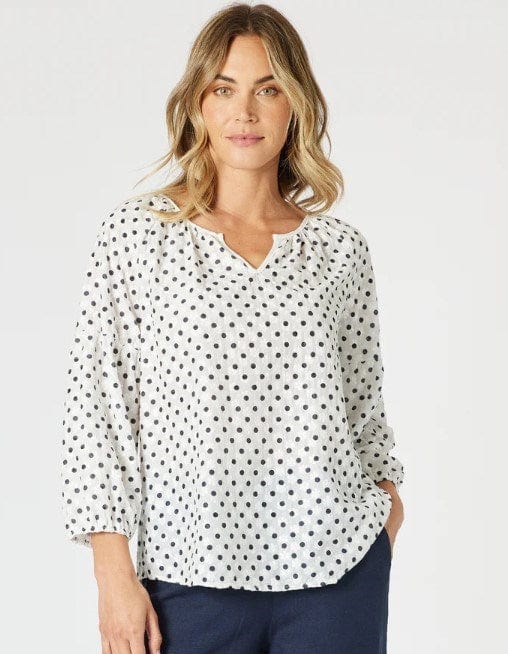 Load image into Gallery viewer, Gordon Smith Womens Get Dotty Embroidered Top
