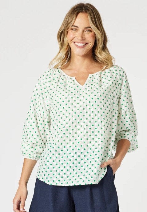 Load image into Gallery viewer, Gordon Smith Womens Get Dotty Embroidered Top
