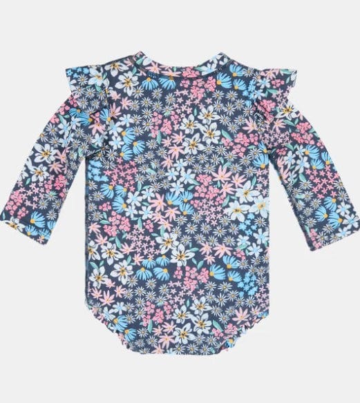 Toshi Girls Swim Long Sleeve Onesie - Wattle Dusk