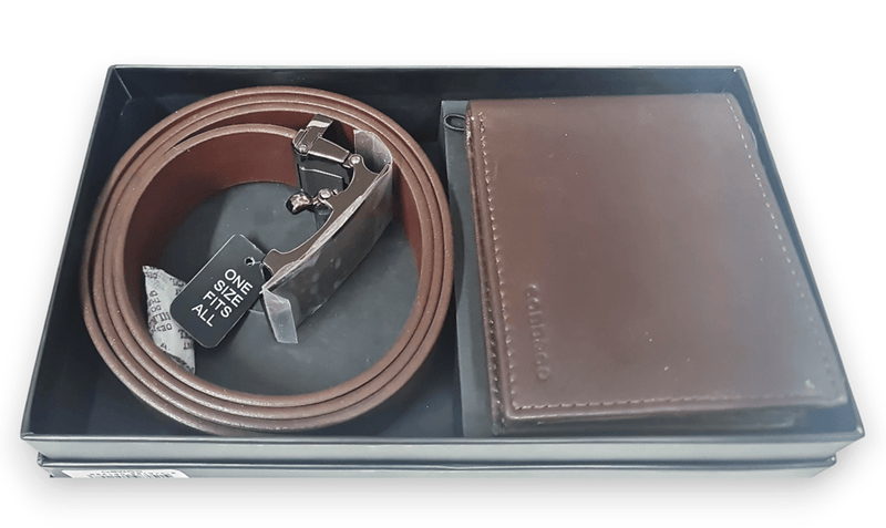 Load image into Gallery viewer, Cobb &amp; Co Mens Combo Leather Built &amp; Wallet Gift Pack
