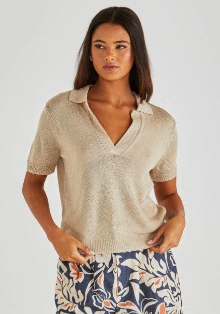 Sass Womens Abbie Knit Polo