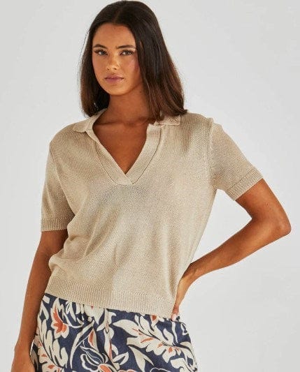 Load image into Gallery viewer, Sass Womens Abbie Knit Polo
