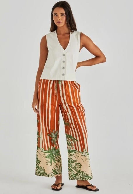 Sass Womens Mina Elasticated Pant