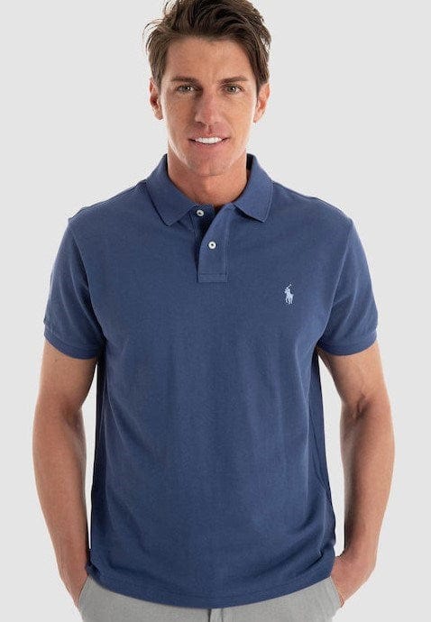 Ralph Lauren Mens Custom Slim Fit Polo - Blue
