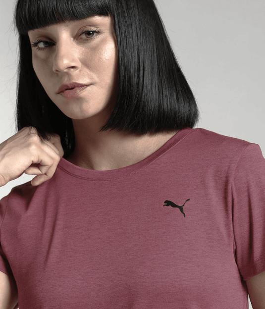 Puma Womens Essential Heather Tee - Raisin Heather
