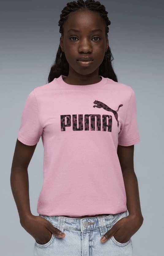 Puma Womens Essential Graphic Animal Graphic Girl Sports Tee