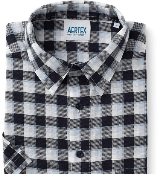 Aertex Mens Somerset FYU190 Cotton Shirt - Navy