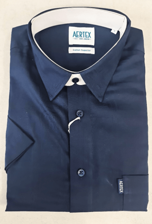 Aertex Mens Somerset FYU182 Cotton Shirt - Navy