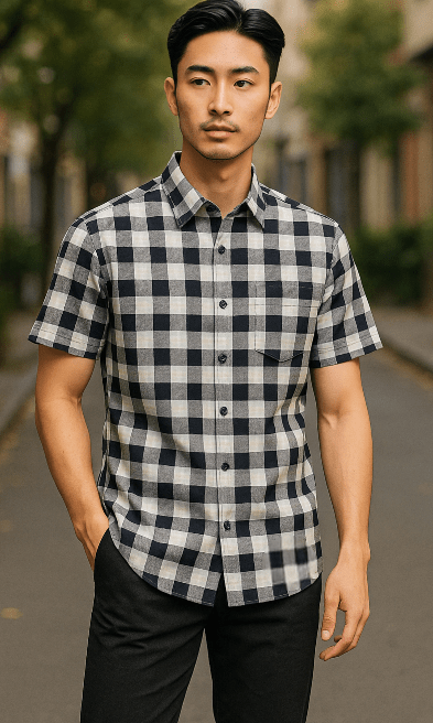 Aertex Mens Somerset FYU190 Cotton Shirt - Navy