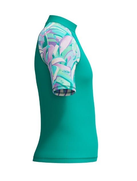 Speedo Girls Printed Short Sleeve Sun Top