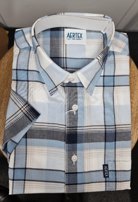 Aertex Mens Somerset FYU193 Cotton Shirt - Blue