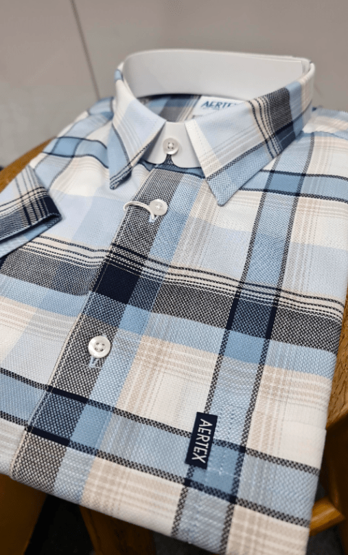 Aertex Mens Somerset FYU193 Cotton Shirt - Blue