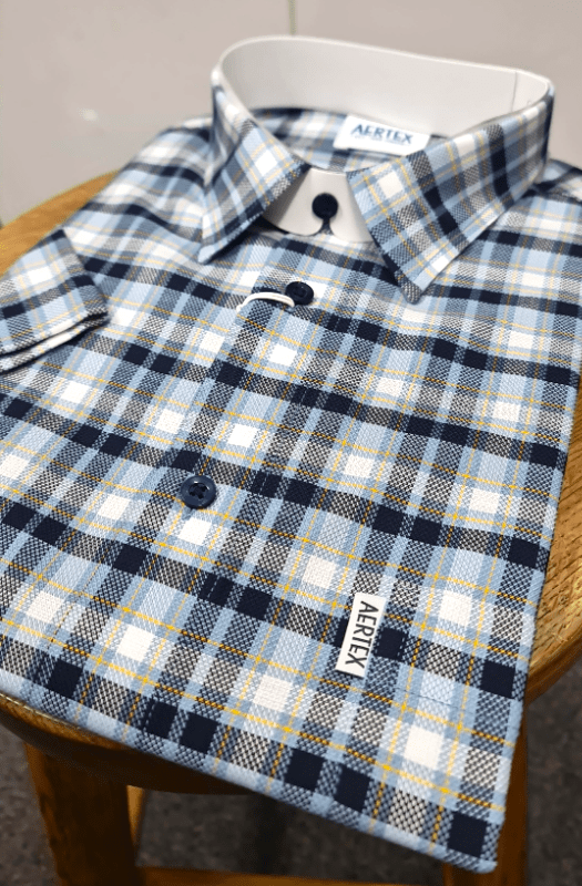Aertex Mens Somerset FYU189 Cotton Shirt - Blue