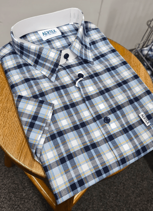 Aertex Mens Somerset FYU189 Cotton Shirt - Blue