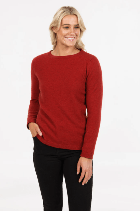 Native World Womens Crew Neck Plain Sweater