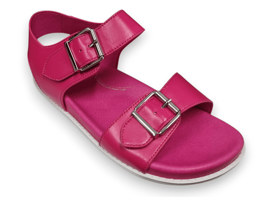 Ziera Womens Hastice Leather Sandals - Fuchsia
