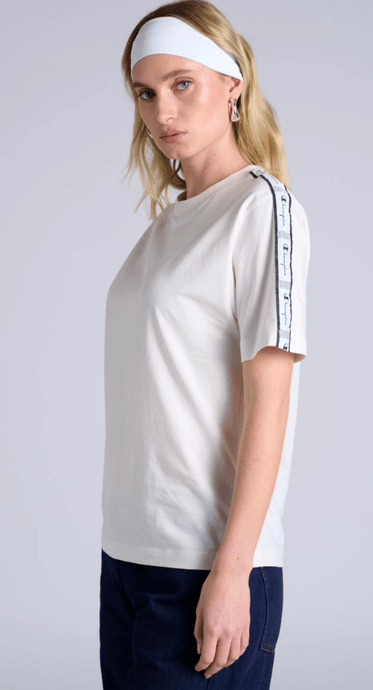 Champion Womens Lux Taping Tee - Ivory White Csi