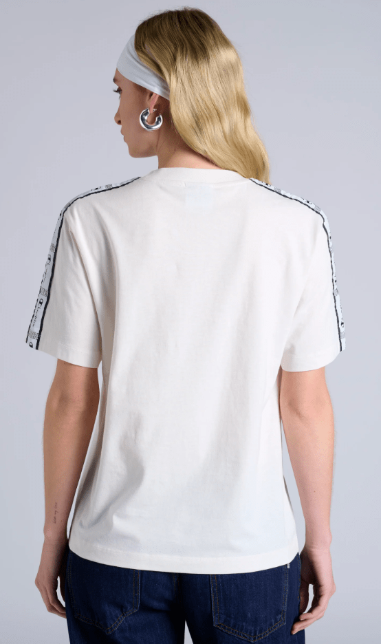Load image into Gallery viewer, Champion Womens Lux Taping Tee - Ivory White Csi
