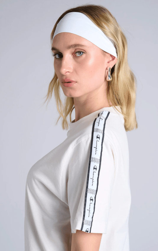 Champion Womens Lux Taping Tee - Ivory White Csi