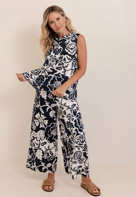 See Saw Womens Linen Palazzo Pants