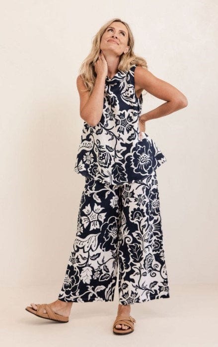 See Saw Womens Linen Palazzo Pants
