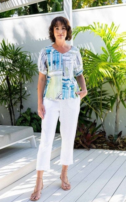 See Saw Womens Linen Flat Front Pant