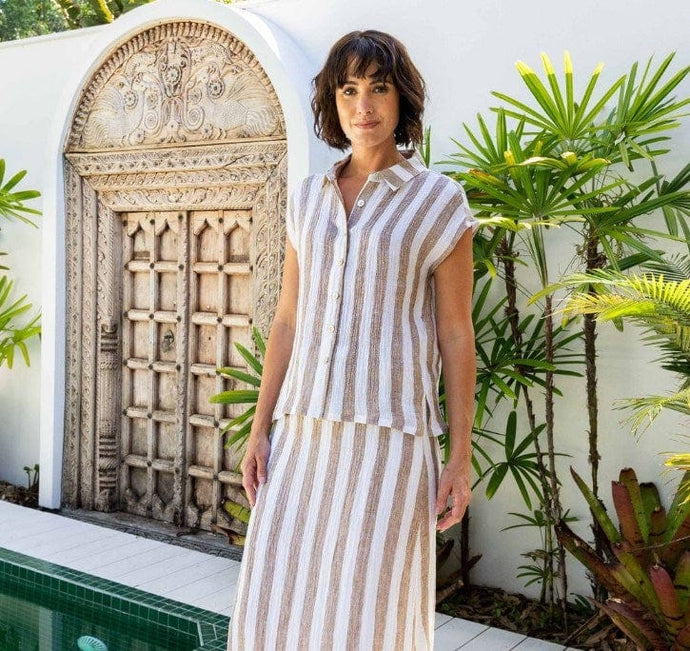 See Saw Womens Linen Twisted Shirt