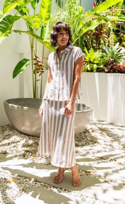 See Saw Womens Linen Twisted Shirt