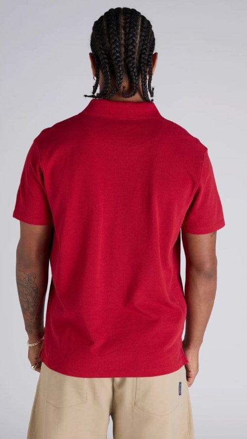 Load image into Gallery viewer, Champion Mens Script Pique Polo Shirt - Cardinal

