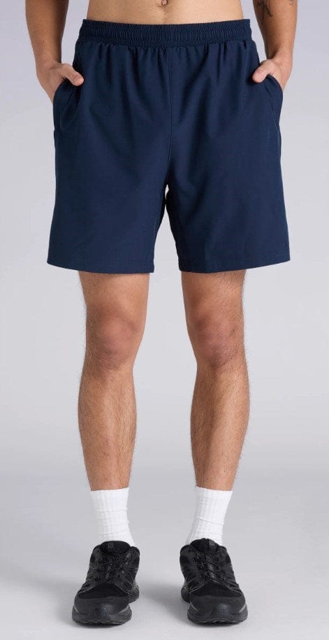 Champion Mens Leg C-FIT Woven Run Short - Navy