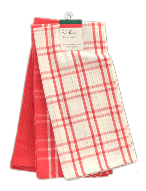 Invitation 3pk Large Cotton Tea Towels