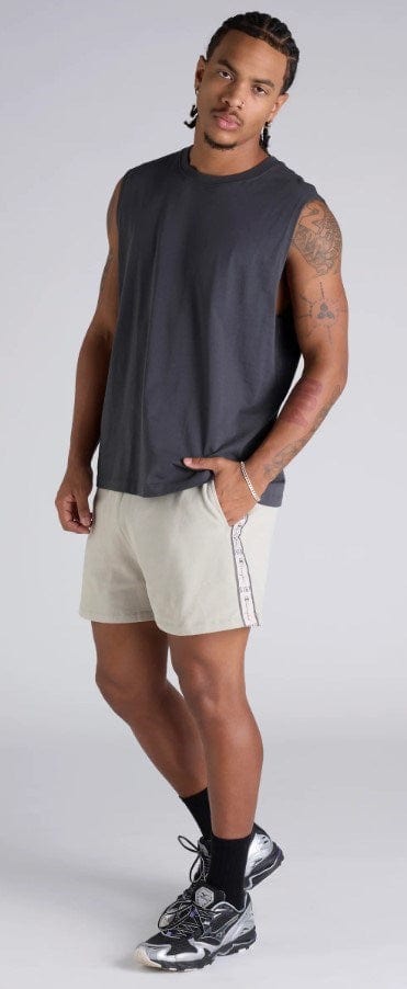 Champion Mens Sps Lux Taping Short - Neutral Beige Chino