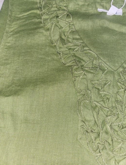 Load image into Gallery viewer, See Saw Womens Linen Short Sleeve Ruffle Front Dress
