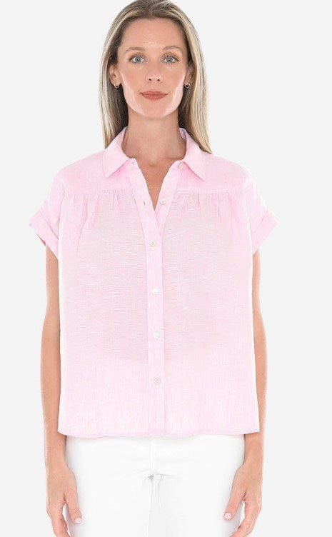 Jump Womens Gather Short Sleeve Shirt
