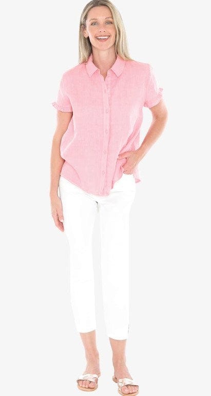 Jump Womens Pigment Ruffle Shirt