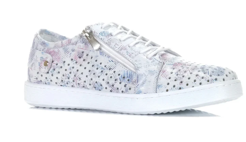 Load image into Gallery viewer, Cabello Comfort Womens EG17P Casual Shoes - White Print
