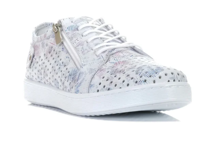 Load image into Gallery viewer, Cabello Comfort Womens EG17P Casual Shoes - White Print
