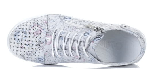 Cabello Comfort Womens EG17P Casual Shoes - White Print