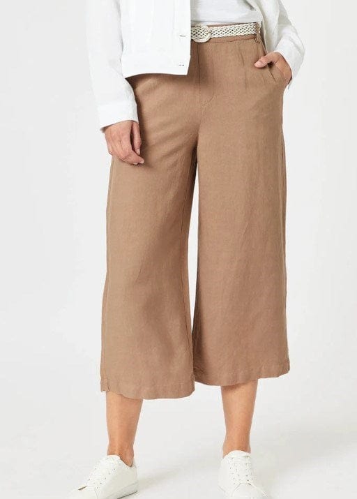 Load image into Gallery viewer, Gordon Smith Womens Lino Wide Leg Pant - Nutmeg

